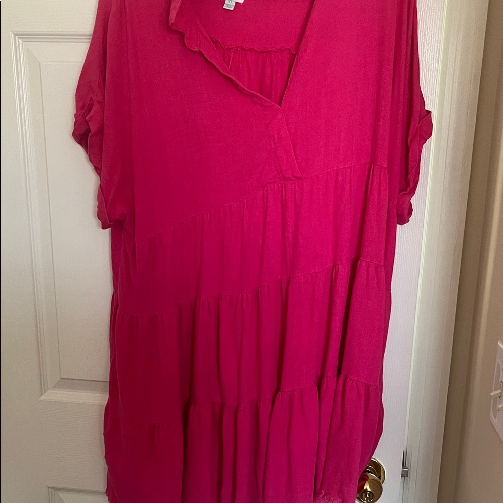 Chic Pink Midi Dress shop the mint size xl